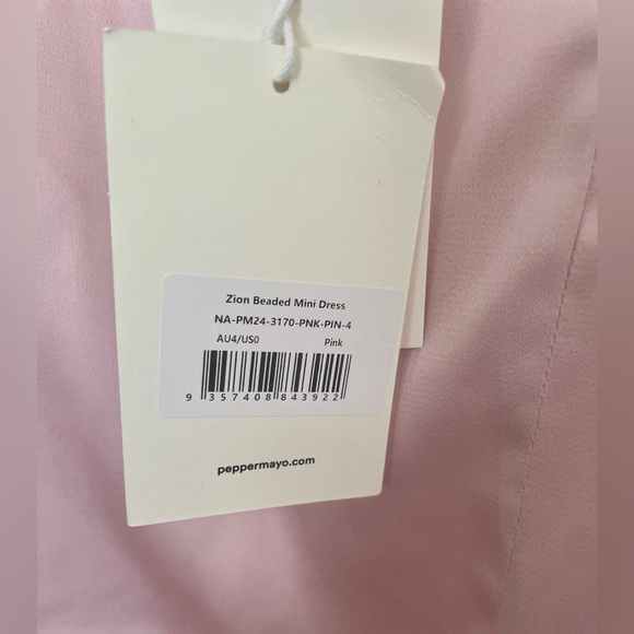 Peppermayo Blush Pink Satin Mini Dress - Picture 6 of 8